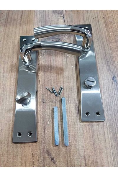 ARON Sofuoğlu Macro Mirrored Nickel Satin (BATHROOM - WC) Door Handle (RIGHT) Aluminum / Steel