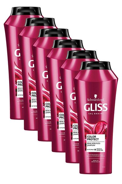 Gliss 500 ML 6 Pack Color Protecting and Revitalizing Shampoo - Color Protect