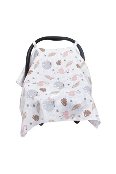 Sevi Bebe عربة أطفال فلامينجو وغطاء حاملة أطفال موسلين Art-41