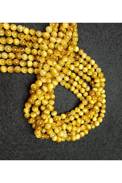 Yüksel Boncuk Σειρά φυσικής πέτρας 6 mm Yellow Tiger Eye