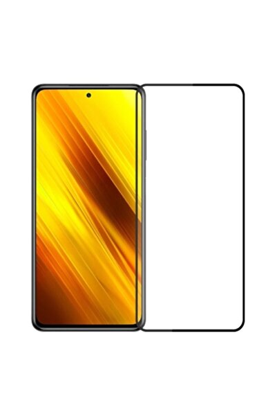 Ally Mobile Xiaomi Poco X3 Full Glue Tempered Siyah Full Cam Ekran Koruyucu