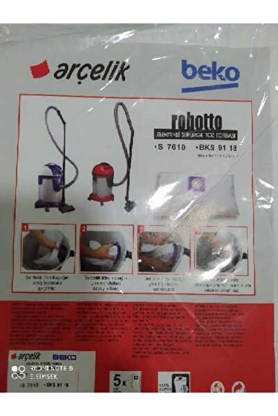 Arçelik 1. كيس غبار مكنسة كهربائية Fersan Robotto عالي الجودة