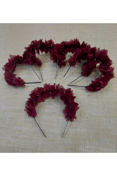 FREE Süslü Nedime Tacı Bordo 10 Adet