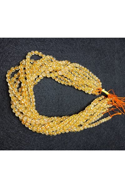 Yüksel Boncuk Σειρά από φυσική πέτρα Citrine 6mm
