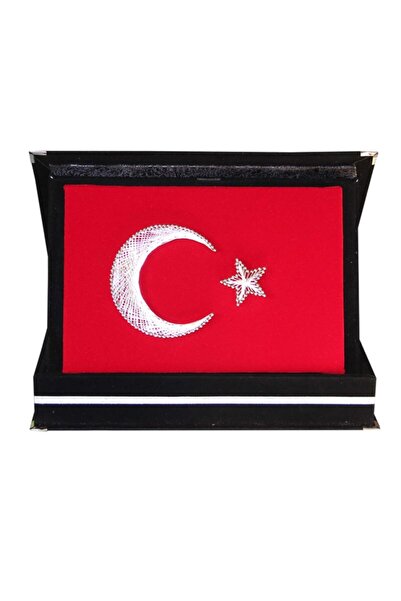 Ufuk Store Ekonomik Ayyıldız Filografi Siyah Kadife Kutulu Plaket
