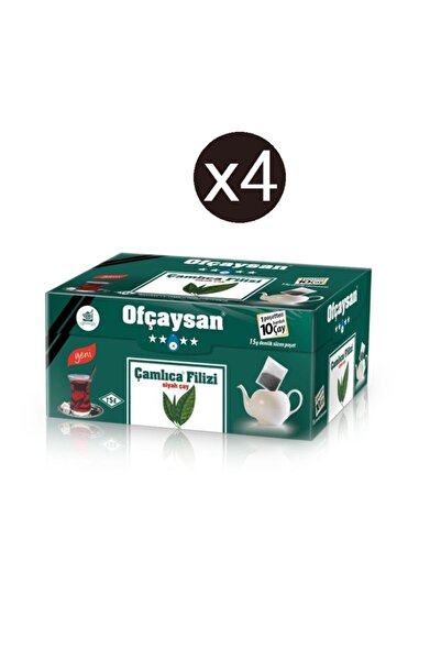 OFCAYSAN Ofçaysan Çamlıca Filizi Siyah Süzen Demlik Poşet Çay 4'lü 30 X 15 G