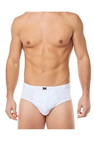 Tutku Erkek Beyaz Büyük Beden Klasik Erkek Slip 6'lı Ekonomik Paket 0109