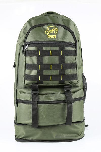 woys Unisex πράσινο σακίδιο πλάτης με φερμουάρ