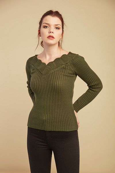 citycenterfashion Women's Khaki Sweater