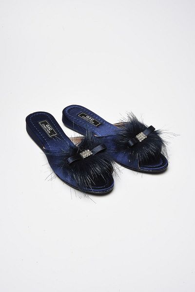 GC Γυναικείες παντόφλες νυφικής προίκας Navy Blue