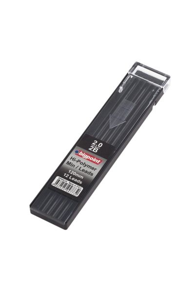 Bigpoint Pen Tip 2mm 2B 120mm 12Pcs Tube