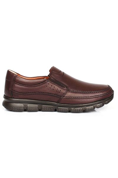DETECTOR Men's Brown Orthopedic Inner Outer Full Leather Ultra Light Casual Shoes
