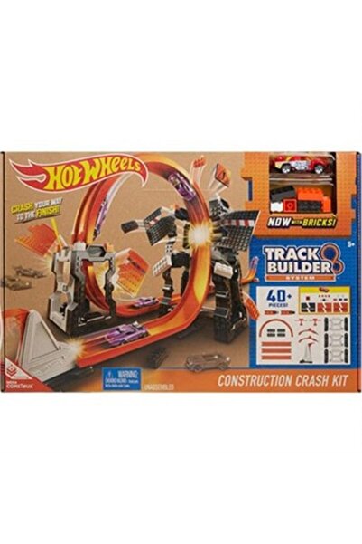 HOT WHEELS Track Builder Bloklu Mega Yıkım Yarış Seti DWW96