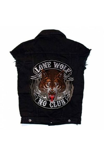 Modaroma Lone Wolf No Club Denim Vest