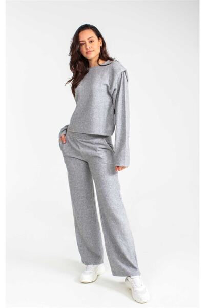 Collezione Kadın Gri Sweatshirt