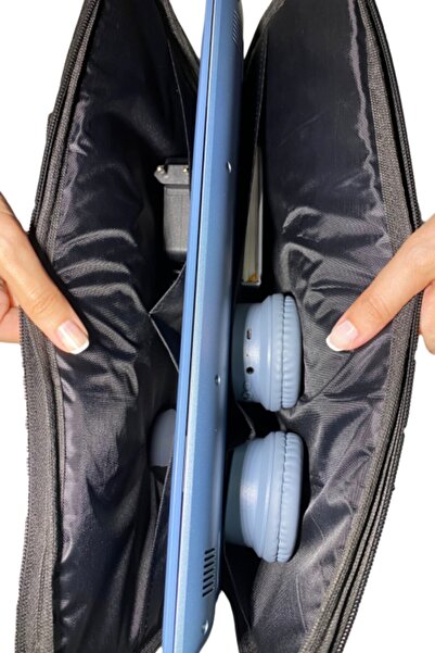 Moserini 15.6'' Notebook Laptop Macbook Bag with Base Protection and Shoulder Strap - Khaki