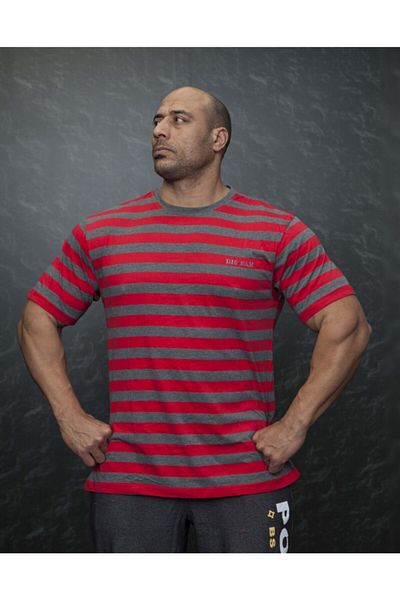 Big Sam Classic Red Striped T-Shirt 2677