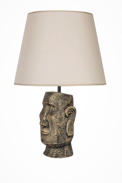 Qdec Gold Beige Moai Lampshade - Modern Design