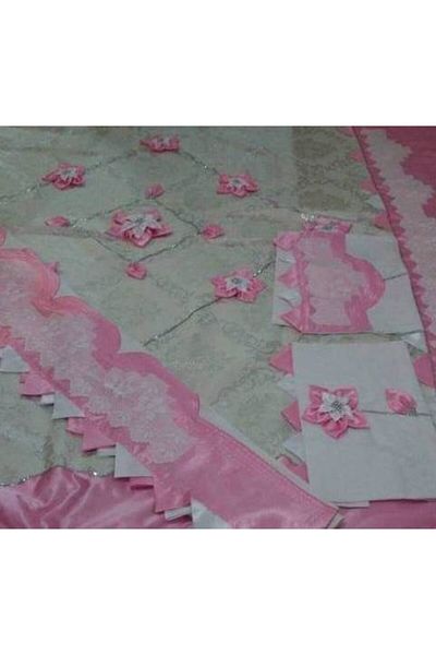 Gül Handcrafted Lace Pique Set - Candy Pink