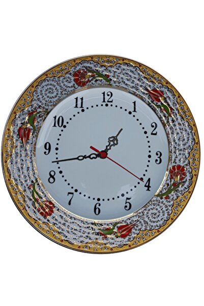 Armada Çini ساعة أرمادا 70 25 سم من البورسلين المذهل باللون الأحمر والأصفر