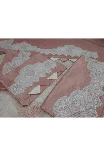 Neva Handcrafted Lace Pique Set - Powder Pink Heavy Ajor Lace