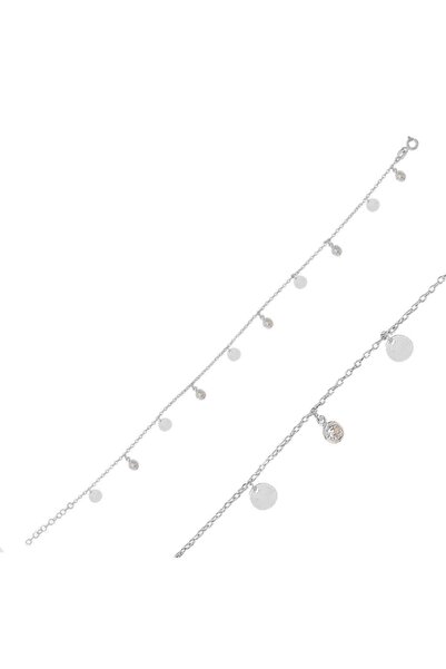 Söğütlü Silver Pullu Ve Zirkon Taşlı Halhal