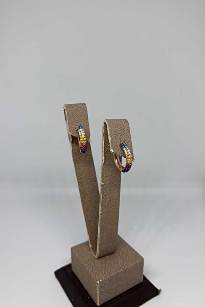 Artuklu Telkari Gümüş El Işi Rose Kaplama Zirkon Taşlı Toplu Renk Kalın Halka...