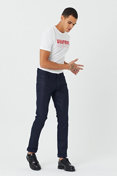 BOSHETTI Erkek Koyu Lacivert Slim Fit