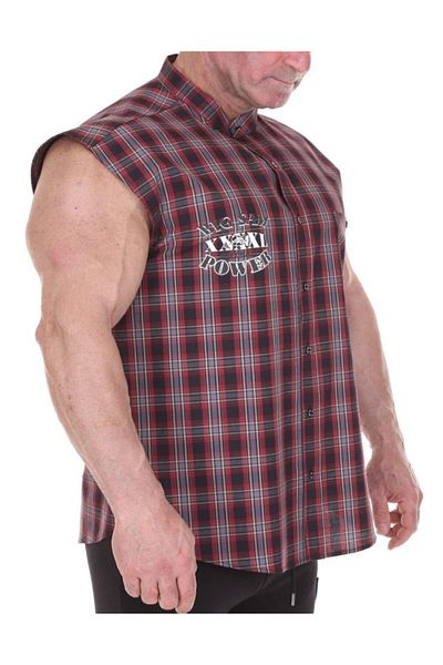 Big Sam Oldschool Bodybuilding Sleeveless Shirt Claret Red 5042