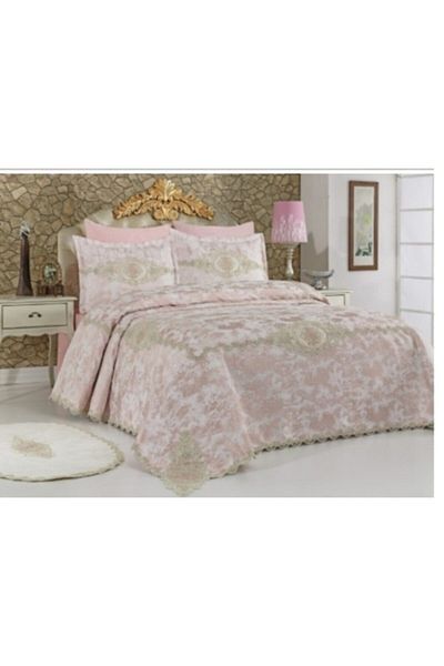 GOLDEN HOME Carla Laced Chenille Pique Set (Powder)