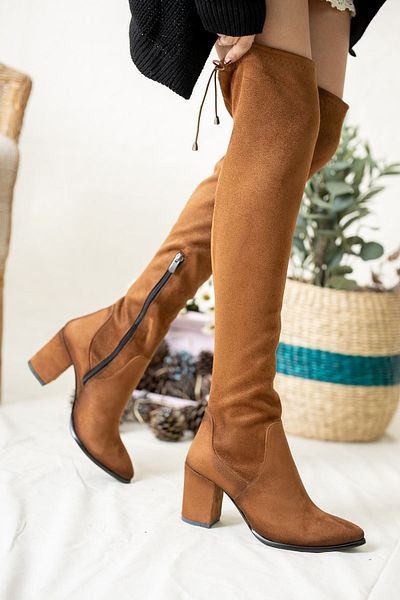 derithy Hazel-boots-tan Suede-bls6400
