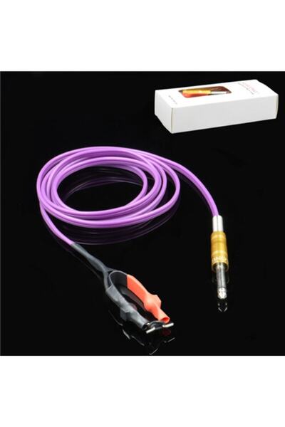 XLINETATTOO Xlc-2104 Purple Dövme Makinesi Clip Cord Bağlantı Kablosu