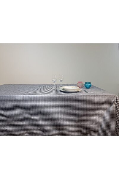 Havlucu Metin مفرش طاولة من القماش القطني 170x170 أسود