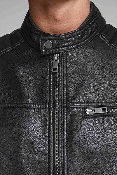 Jack & Jones Jcorocky Jacket Noos Men's Leather Coat and Jacket Black