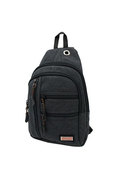 SEVENTEEN Black 3473 Model Canvas Body Bag - Crossbody Bag