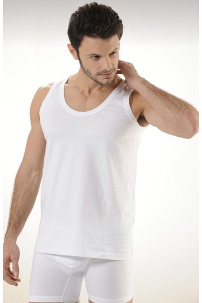 Hmd 3-Piece Men's 100% Cotton White Supreme Strappy Undershirt & Comfortable Texture