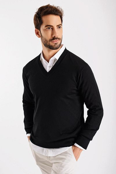 CHUBA Ανδρικό πλεκτό πουλόβερ με λαιμόκοψη σε V λαιμόκοψη 21w316