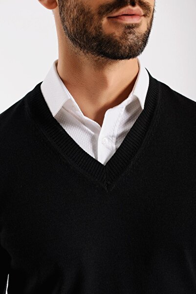 CHUBA Ανδρικό πλεκτό πουλόβερ με λαιμόκοψη σε V λαιμόκοψη 21w316