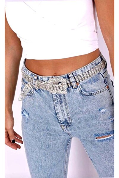 Freya Gümüş Kaynak Taşlı Metal Kemer Abiye Kemer