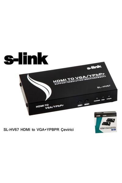 S-LINK sl-hv67 Hdmı To Vga+ypbpr Çevirici Adaptör