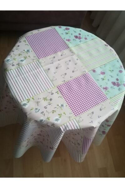 EFEMHOME Lined Non-Slip PVC Round Tablecloth