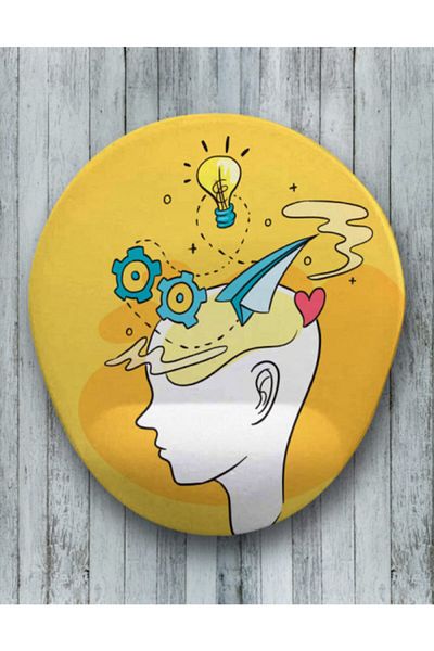 Onartem Brainstorming - Oval Mouse Pad with Wrist Support
