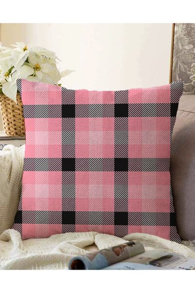 Realhomes Dvostrana šarena pastelna crna karirana moderna rašel pletena navla...