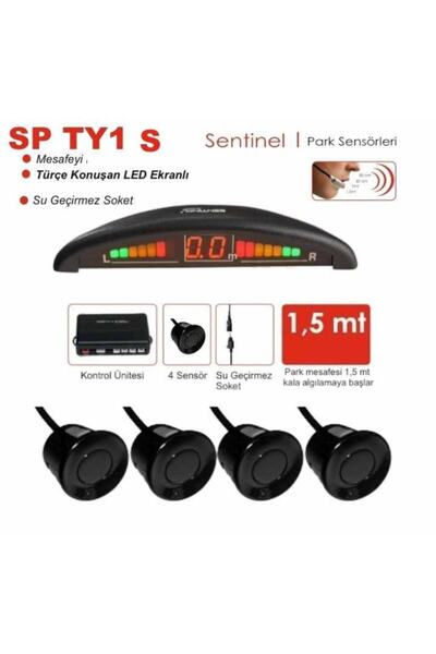 Sentinel Oto Park Sensörü Led Ekranlı Türkçe Ses Ikazlı Siyah Renk 22 Mm