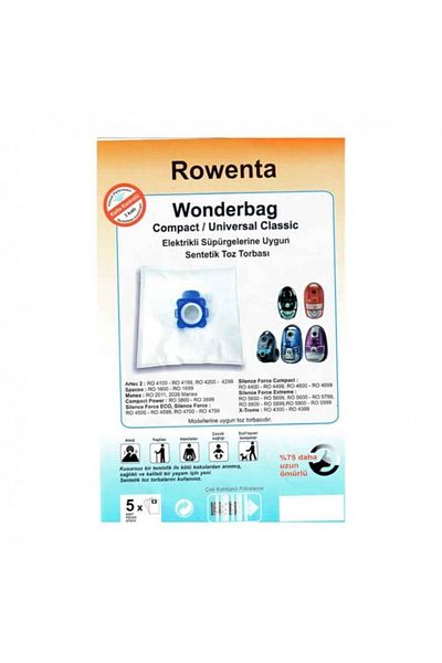Rowenta Wonderbag Vacuum Cleaner Dust Bag (5 Pieces)