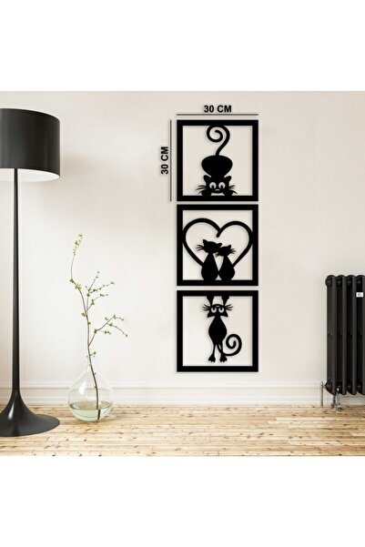 Prestijdijitalbaskı Kedi Figürlü Duvar Süs