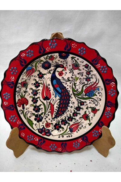 Sultan Çini -çini El Emeği 18 Cm Teşhip Sanatı Özel Tasarım Kabartma Desenli ...