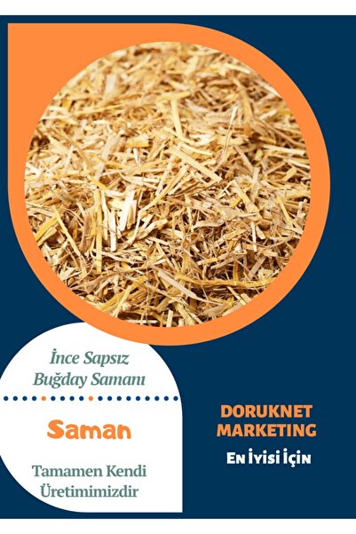 DORUKNET MARKETİNG Saman 1 Kg Kemirgen Otu Doğal Ince Buğday Samanı
