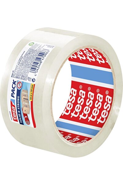 Tesa Pack Solid - Strong Sessiz Açılan Koli Bandı 50mm X 66 Mt Şeffaf (6 Lı Paket)