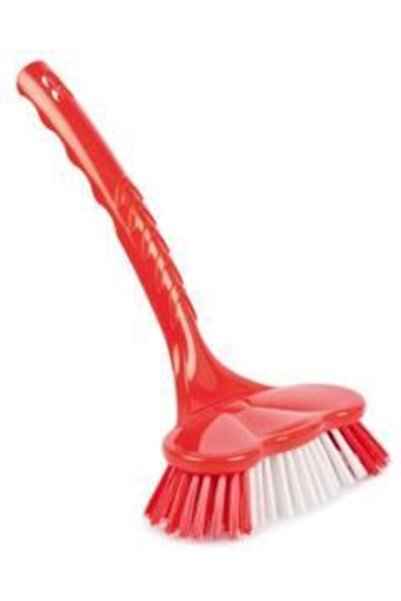 FırsatYeri Uzun Saplı Temizlik Fırçası Seti 3 Parça 22 cm Renkli Banyo Lavabo Küvet Temizleme